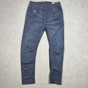 Diesel Fayza Regular Tapered Jeans Dark Indigo Wash Size 23 Measures 27x23
